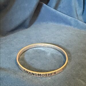 Sterling silver Grandmother Bangle Bracelet 6”
